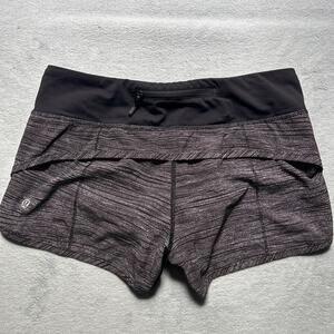 Lululemon Vented Shorts Womens 4 License To Train Surge Black Speed Activewear